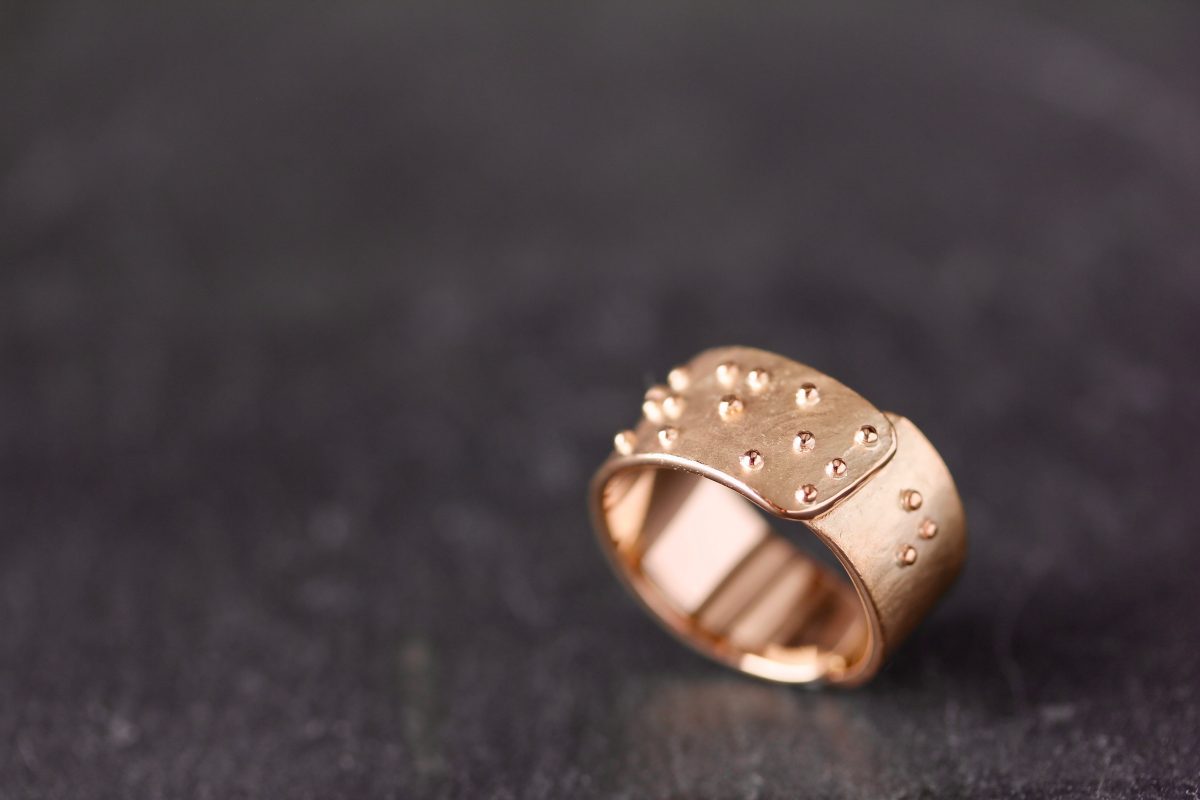Bague "Blind". Or rose