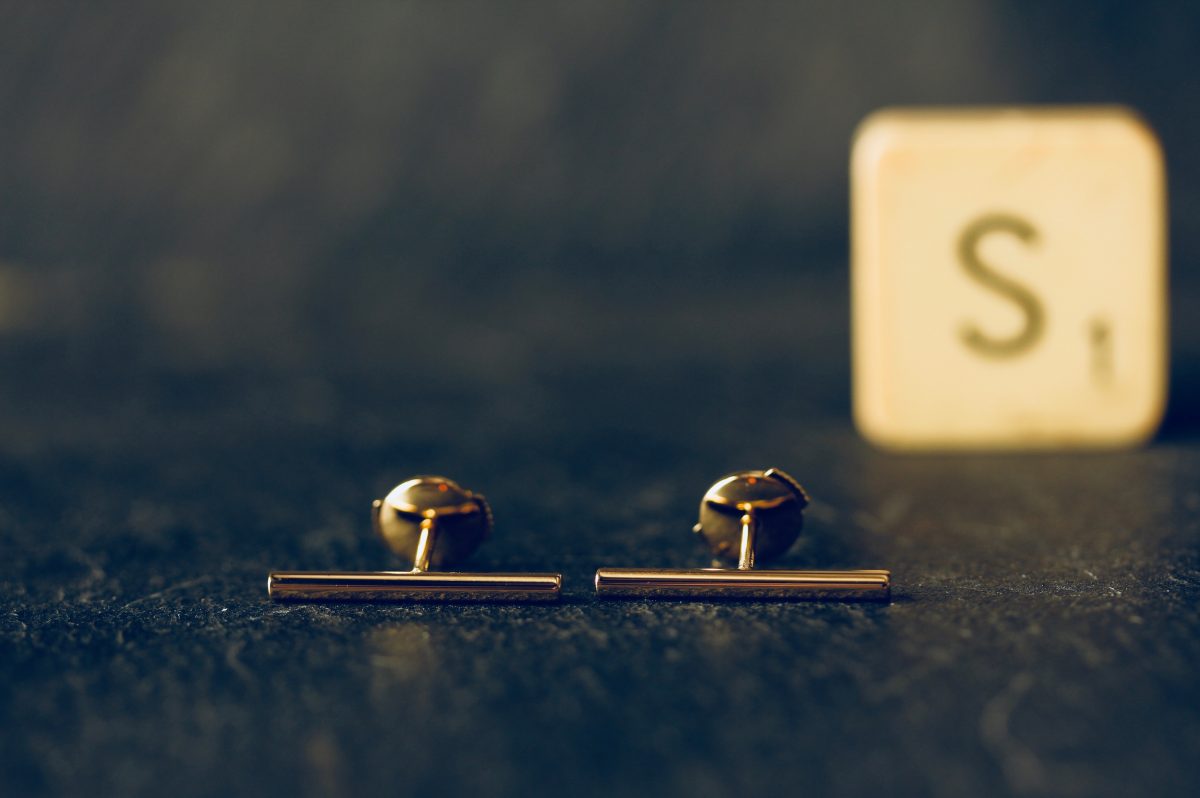 Boucles D'oreilles "Straight". Or Jaune.